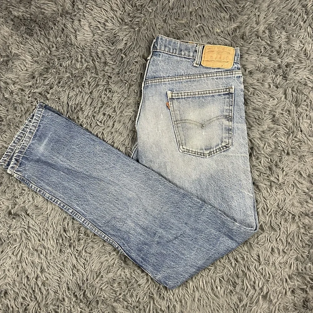 Vintage Levi's 505 Orange Tab Men's 34x33 Jeans USA Made Distressed Straight Leg